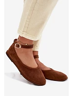 Baleríny z přírodního semiše Big Star TT274211 Camel