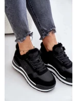 Dámske zateplené tenisky na platforme Big Star Black