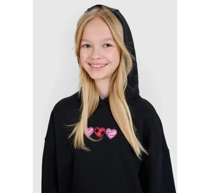 Dívčí mikina s kapucí model 21435133 - 4F Dívčí mikina s kapucí model 21435133 - 4F