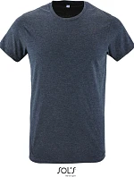 SOL'S Regent Fit Pánske tričko „Slim Fit“ 25.0553 melírovaná džínsovina