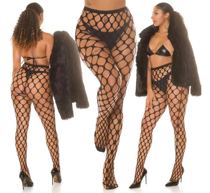 Sexy síťované punčocháče černé model 20904445 - In-style Fashion Sexy síťované punčocháče černé model 20904445 - In-style Fashion