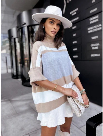 Dámsky nadrozmerný sveter ZEPHYR sivý MY2022