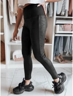 Dámské voskované legíny s vysokým pasem black Dstreet model 21982100 - FashionStreet