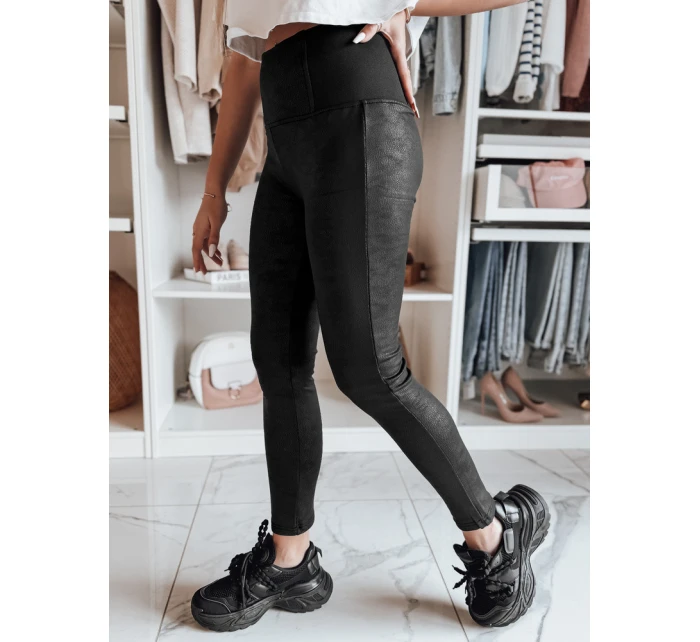 Dámské voskované legíny s vysokým pasem black Dstreet model 21982100 - FashionStreet