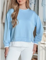 Dámska oversize mikina LUZZIO modrá FashionStreet BY1382