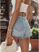 Dámske džínsové šortky SPARKLOVE blue FashionStreet SY0474 Dámske džínsové šortky SPARKLOVE blue FashionStreet SY0474