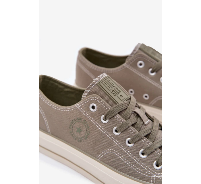 Trampki Męskie Na Platformie Big Star RR174325 Zielone