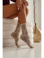 Dámské ponožky model 21780652 Medvídek Béžové - Milena