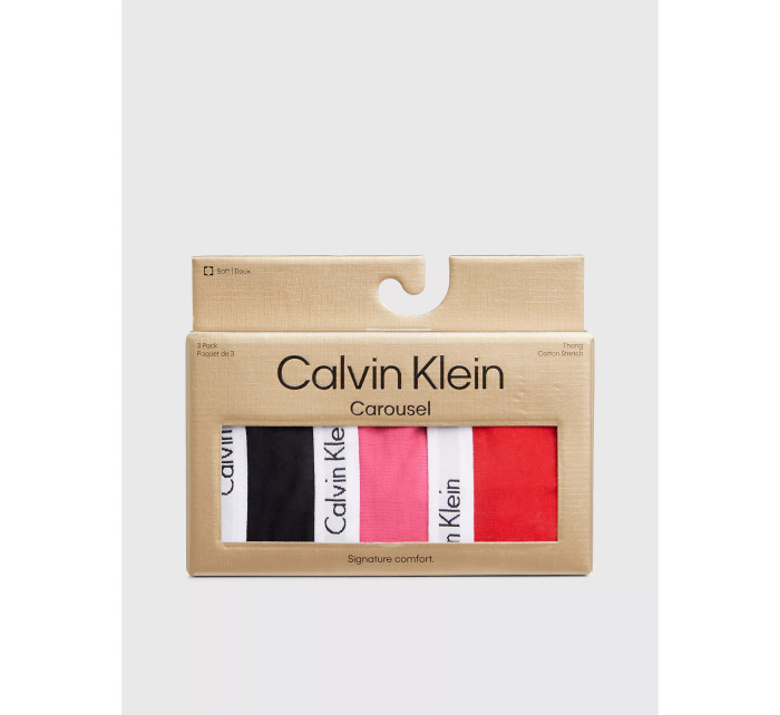 Dámska spodná bielizeň THONG 3PK 000QD5145EMMV - Calvin Klein