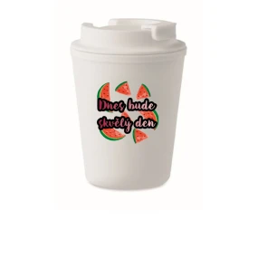 Personalizovaný cestovní termohrnek s ovocem a textem 