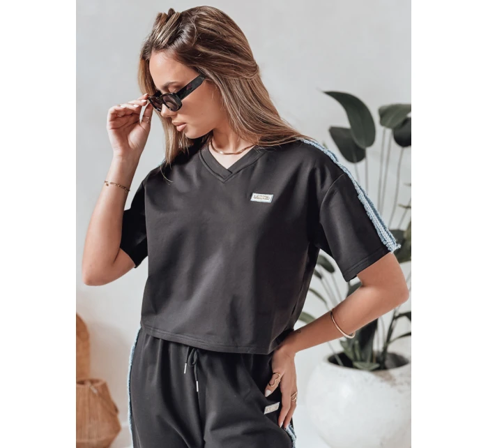 Dámská tepláková souprava oversize SPORT černá model 21988920 - Dstreet