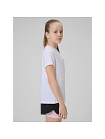 Dívčí rychleschnoucí sportovní tričko model 22210014 dětské - 4F Dívčí rychleschnoucí sportovní tričko model 22210014 dětské - 4F