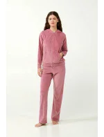 Vamp - Zamatová tepláková súprava na zips s kapucňou 21140 - Vamp Vamp - Zamatová tepláková súprava na zips s kapucňou 21140 - Vamp