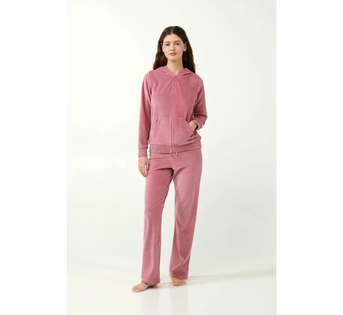 Vamp - Zamatová tepláková súprava na zips s kapucňou 21140 - Vamp Vamp - Zamatová tepláková súprava na zips s kapucňou 21140 - Vamp