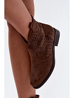 Dámské nízké kozačky s  částí  hnědé model 22366497 - S.Barski