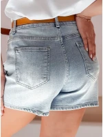 Dámské džínové šortky s páskem  modré Dstreet model 21987541 - FashionStreet