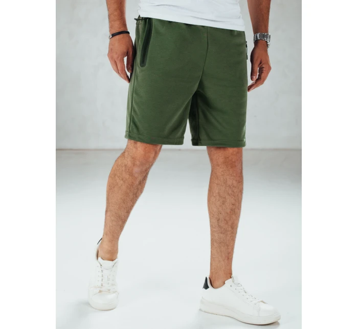 FashionStreet pánske olivové teplákové šortky SX2473