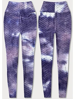 Fialové legíny s viazaním (YW88025)
