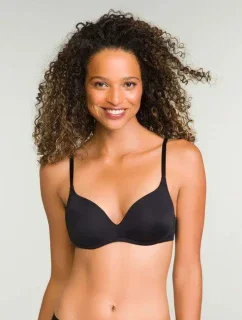 Dámska push-up podprsenka bez kostíc DIM INVISIFREE PUSH UP BRA - DIM - čierna