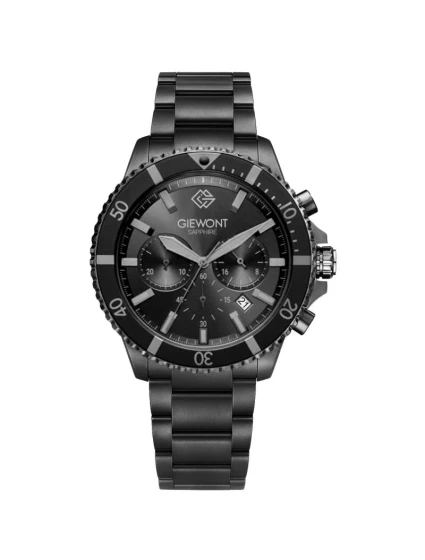 Pánske hodinky Giewont Chronograph Sapphire Black Titanium GW3970-B1 Pánske hodinky Giewont Chronograph Sapphire Black Titanium GW3970-B1