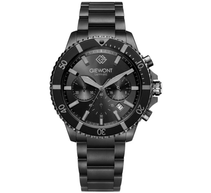 Pánske hodinky Giewont Chronograph Sapphire Black Titanium GW3970-B1 Pánske hodinky Giewont Chronograph Sapphire Black Titanium GW3970-B1