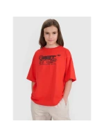 Detské tričko oversize s potlačou 4F 4FJRSS25TTSHU3296-62S Detské tričko oversize s potlačou 4F 4FJRSS25TTSHU3296-62S