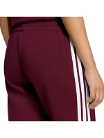 Dámske nohavice adidas Essentials 3-Stripes Fleece Slim v bordovej farbe KF8321 Dámske nohavice adidas Essentials 3-Stripes Fleece Slim v bordovej farbe KF8321