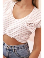 Dámsky bavlnený top na ramienka s výstrihom do V biely Dámsky bavlnený top na ramienka s výstrihom do V biely