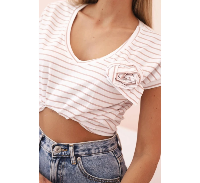 Dámsky bavlnený top na ramienka s výstrihom do V biely Dámsky bavlnený top na ramienka s výstrihom do V biely