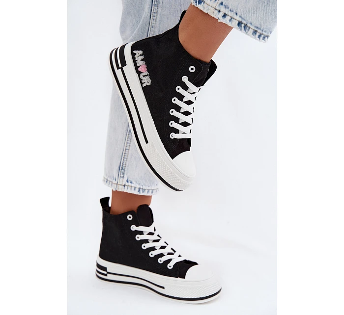 Dámské vysoké tenisky na platformě Černé model 22107450 - Boto