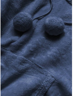 Tmavo modrá dámska plyšová mikina (HH033)