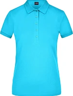 Daiber JN 709 Dámske elastické polo tričko z piké 02.0709 tyrkysové