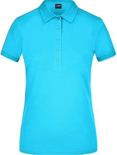 Daiber JN 709 Dámske elastické polo tričko z piké 02.0709 tyrkysové