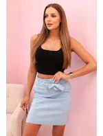 Dámská sukně s vysokým pasem modrý Dámská sukně s vysokým pasem modrý