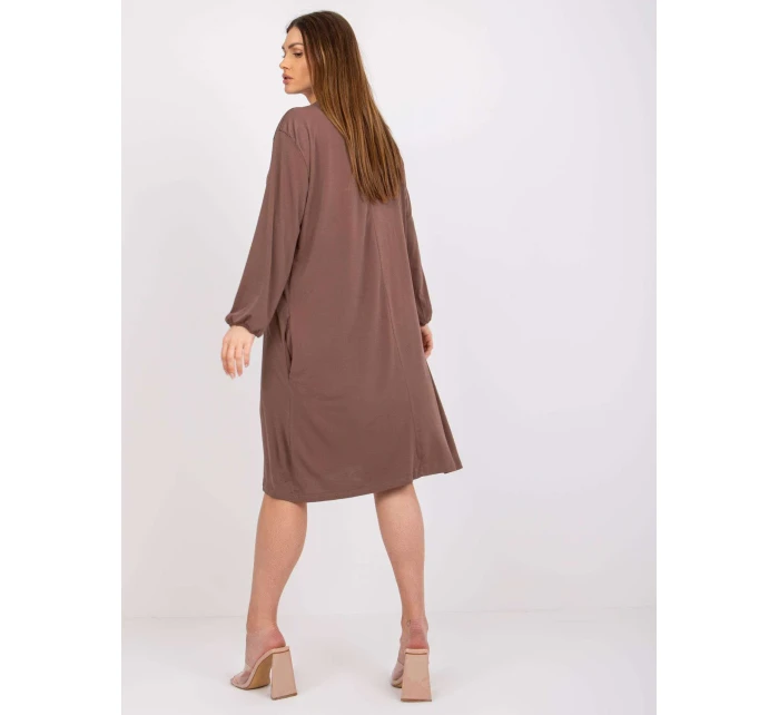Dámske šaty Dress-EM-SK-604.10P-hnedá Dámske šaty Dress-EM-SK-604.10P-hnedá