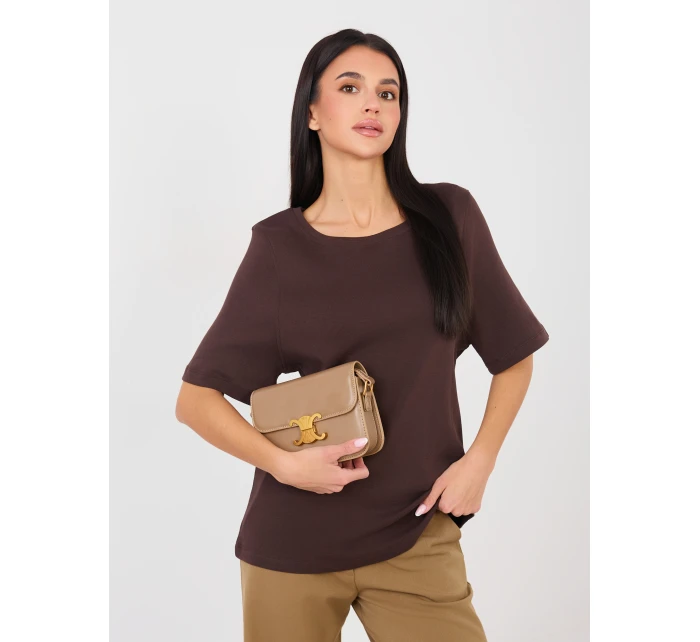 Tričko RV TS A1090.30 tmavohnedé