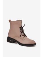 Dámske topánky Vinceza - béžové, pravá koža, nízky podpätok, zateplené Dámske topánky Vinceza - béžové, pravá koža, nízky podpätok, zateplené