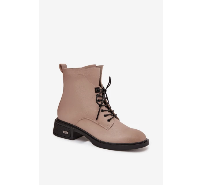 Dámske topánky Vinceza - béžové, pravá koža, nízky podpätok, zateplené Dámske topánky Vinceza - béžové, pravá koža, nízky podpätok, zateplené