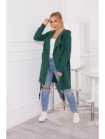 Zateplená bunda s kapucí model 20993383 tmavě zelená - Kesi