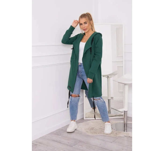 Zateplená bunda s kapucí model 20993383 tmavě zelená - Kesi