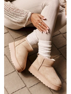 Dámské sněhové boty na platformě Světle béžová model 21808572 - Inello