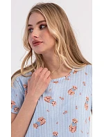 Dámské domácí šaty s krátkým rukávem model 22405486 - Vienetta Dámské domácí šaty s krátkým rukávem model 22405486 - Vienetta