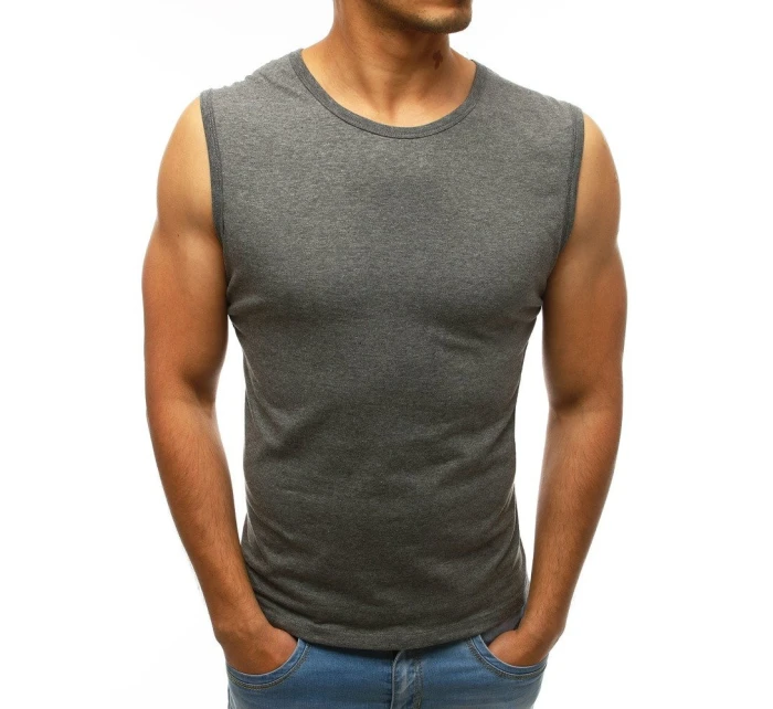 Pánske tielko bez potlače antracitová FashionStreet RX3511 Pánske tielko bez potlače antracitová FashionStreet RX3511