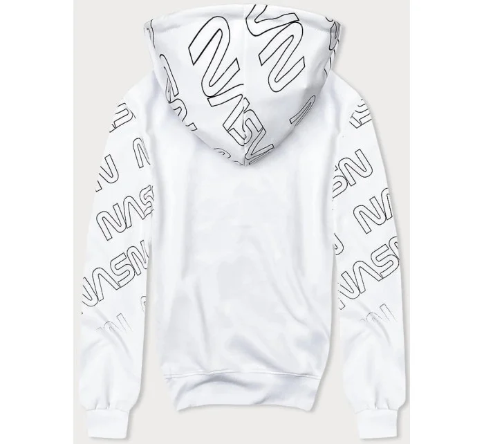 Bílá pánská mikina s potiskem model 18420054 - J.STYLE
