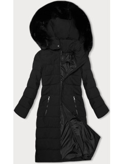 Čierna dámska zimná bunda J Style s odopínacou kapucňou (16M9128-392)