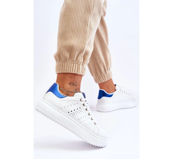 Damskie Sportowe Buty Biało-Niebieskie Be First! Damskie Sportowe Buty Biało-Niebieskie Be First!