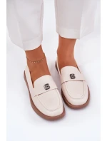 Mokasyny Damskie Eleganckie Z Ozdobnym Małym Detalem Vinceza 62208 Beżowe