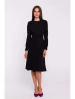 Roztiahnuté šaty S378 čierne - Stylove Roztiahnuté šaty S378 čierne - Stylove