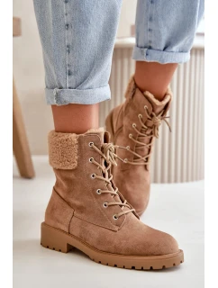 Dámske členkové topánky QT86 Taupe Brown - Seastar