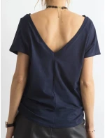 Tshirt basic z dekoltem z Feel Good granatowy model 21266681 - Factory Price Tshirt basic z dekoltem z Feel Good granatowy model 21266681 - Factory Price